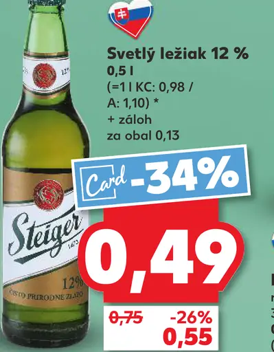 Steiger svetlý ležiak 12 %