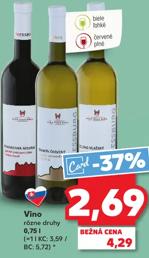 Biele a červené víno rôzne druhy