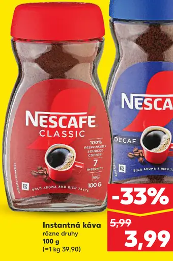NESCAFÉ CLASSIC, instantná káva