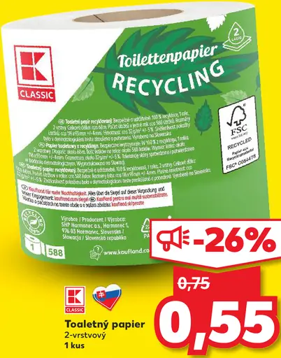 K-Classic Toaletný papier
