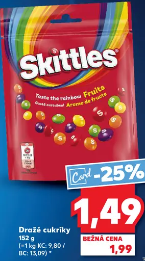 Skittles Dražé cukríky