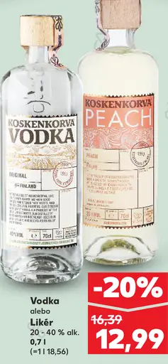 Koskenkorva Vodka alebo Peach Likér
