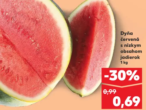 Dyňa červená s nízkym obsahom jadierok