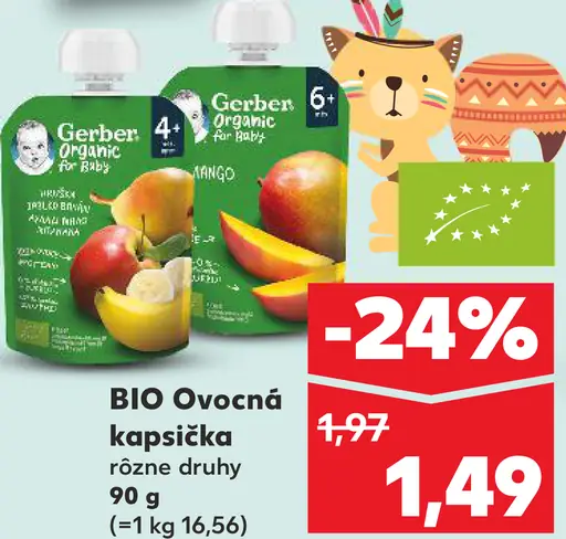 Gerber Natural ovocná kapsička