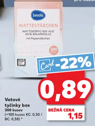Bevola Vatové tyčinky box