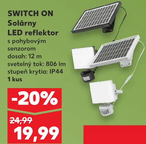 SWITCH ON Solárny LED reflektor