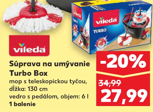 Vileda Súprava na umývanie Turbo Box
