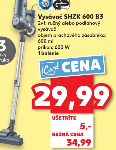 Vysávač SHZK 600 B3