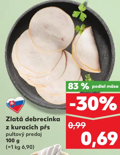 Zlatá debrecínka z kuracích pŕs
