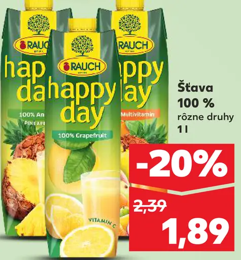 Rauch Happy Day džús 100 %