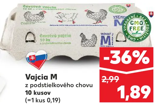 K-Classic Vajíčka M z podstielkového chovu