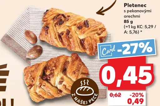 Pletenec s pekanovými orechmi
