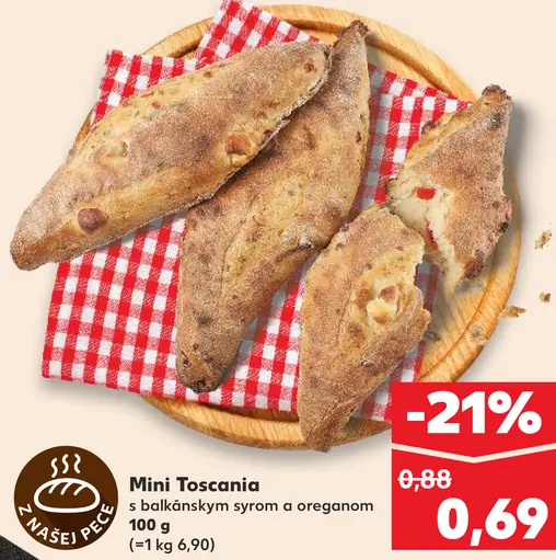 Mini Toscania s balkánskym syrom a oreganom