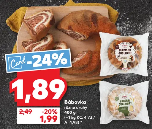 Bábovka rôzne druhy