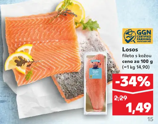 Losos fileta s kožou