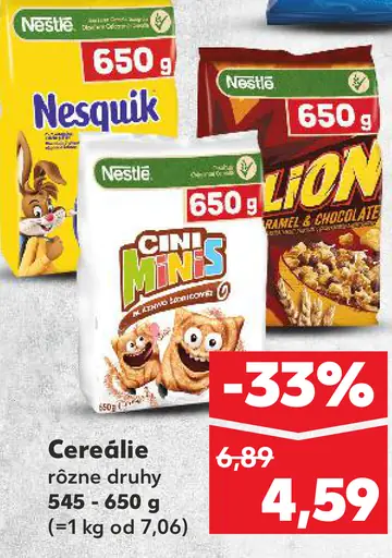 Nesquik, Lion, Cini Minis Cereálie