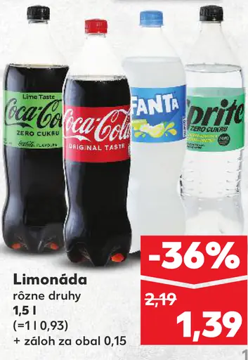 Coca-Cola, Fanta, Sprite Limonáda