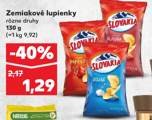 Slovakia zemiakové lupienky solené