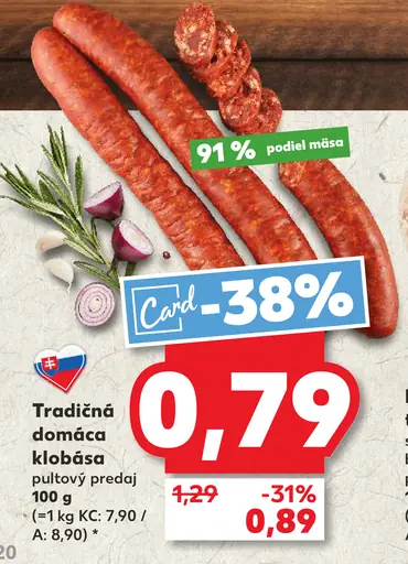 Tradičná domáca klobása
