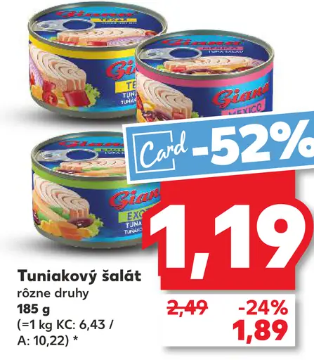 Giana tuniakový šalát