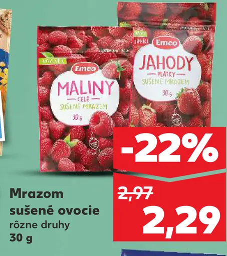 Emco Mrazom sušené ovocie