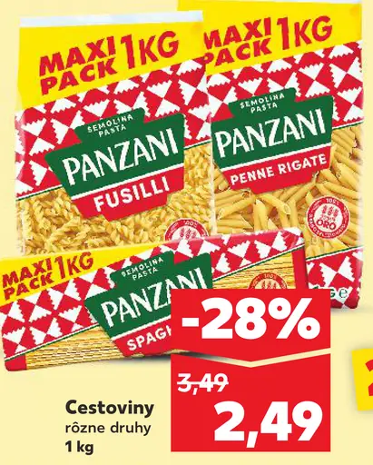 Panzani cestoviny bezvaječné