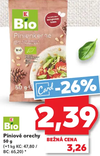 K-Bio Píniové orechy