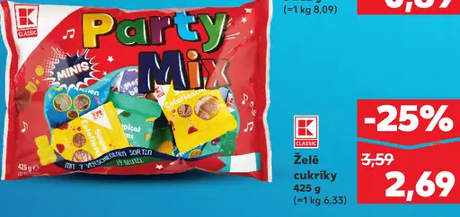 K-Classic Party Mix Želé cukríky