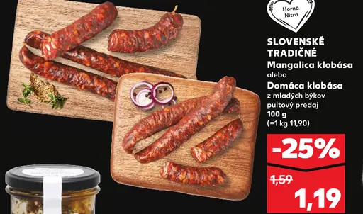 Slovenské Tradície Mangalica klobása alebo Domáca klobása