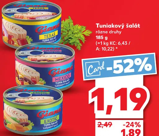 Giana tuniakový šalát