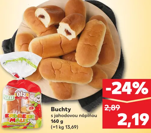 Ölz Buchty s jahodovou náplňou