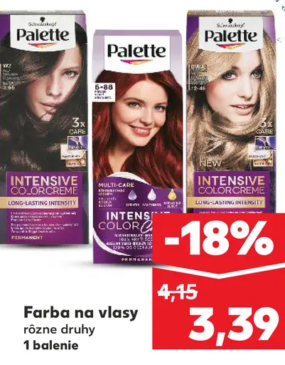 Palette Farba na vlasy