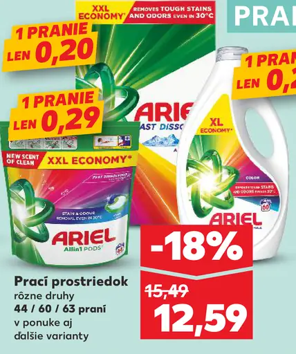 Ariel prací prostriedok