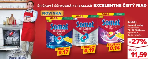 Somat Excellence V tablety do umývačky