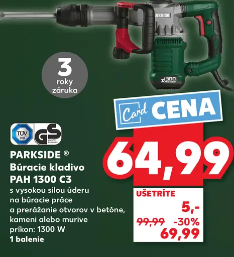 Parkside búracie kladivo PAH 1300