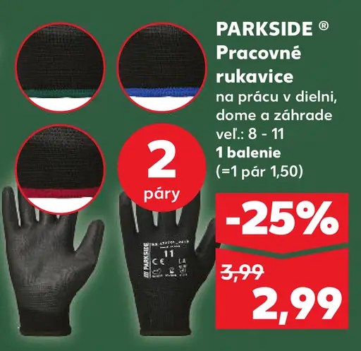 PARKSIDE Pracovné rukavice