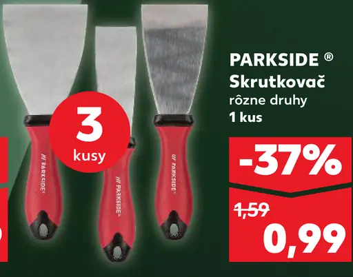 Parkside Skrutkovač rôzne druhy
