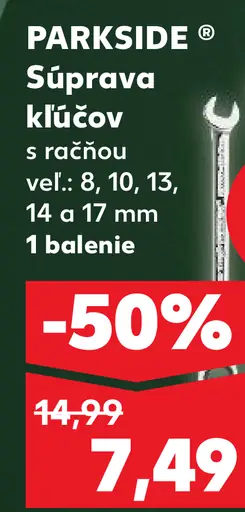 Parkside Súprava kľúčov rôzne druhy