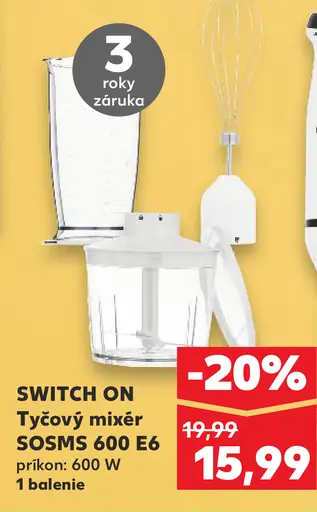 SWITCH ON Tyčový mixér SOSMS 600 E6