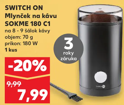 SWITCH ON Mlynček na kávu SOMKE 180 C1