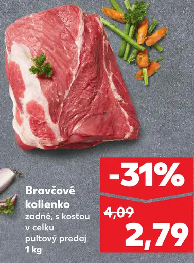 Bravčové kolienko zadné, s kosťou