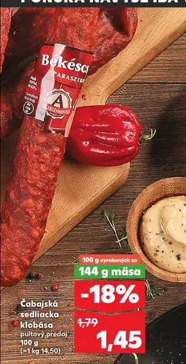 Bekescabajská sedliacka klobása