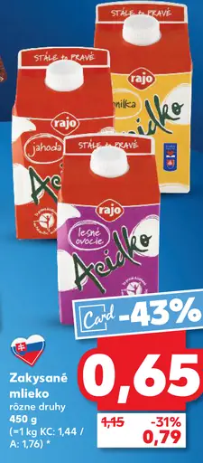 Rajo Brejky ochutené mlieko