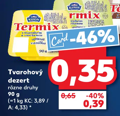 Termix tvarohový dezert