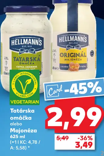 Hellmann's Tatárska omáčka/Majonéza