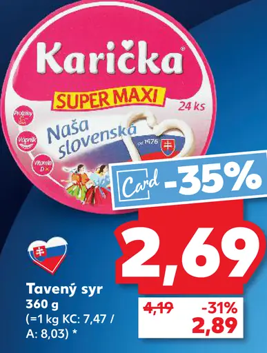 Karička črievko Tavený syr