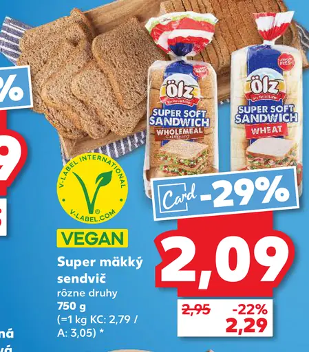 Veganz Super mäkký sendvič