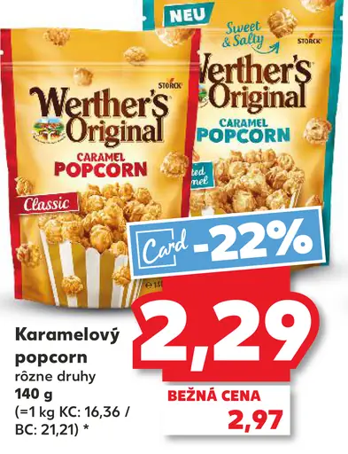 Karamelový popcorn Werther's Original