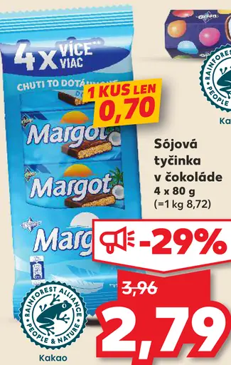 Margot Sójová tyčinka v čokoláde