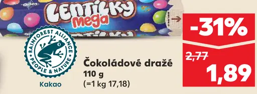 Mega Lentilky čokoládové dražé